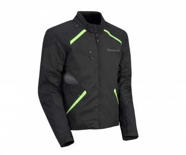 Kawasaki Motorrad Textiljacke schwarz/grün