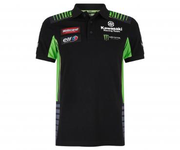 Kawasaki SBK Herren Polo schwarz/grün