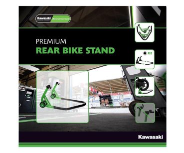 Kawasaki Premium Montageständer hinten schwarz/grün