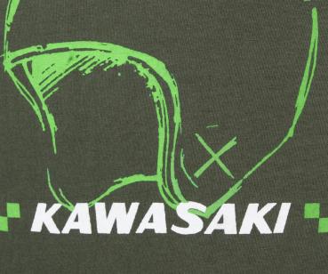 Kawasaki Helmet Damen T-Shirt olivgrün