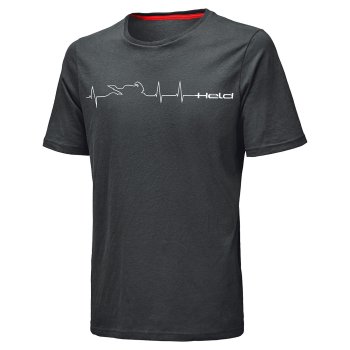 Held T-Shirt Be Heroic Heartbeat dunkelgrau