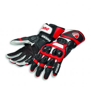 Ducati Speed Evo C1 Handschuhe aus Leder rot/weiß