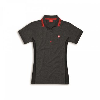 Ducati Damen Polo D-Attitude grau