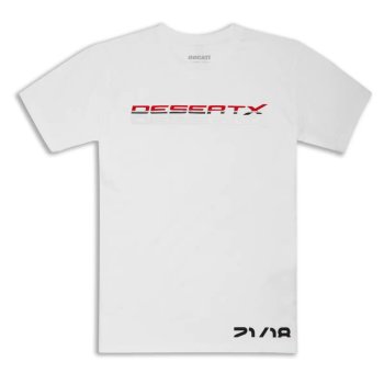 Ducati DesertX Logo Herren T-Shirt weiß