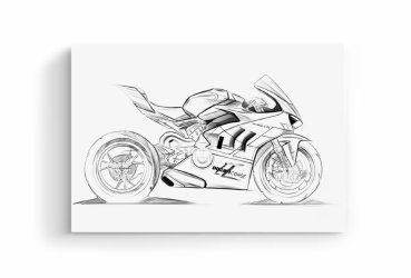 Ducati Bike Skizze Wandbild