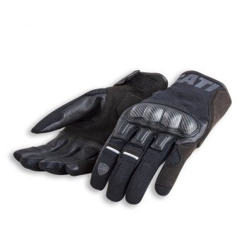 Ducati Company C2 Handschuhe aus Leder und Stoff schwarz
