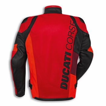 Ducati Corse C6 Lederjacke rot perforiert