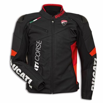 Ducati Corse C6 Lederjacke schwarz perforiert