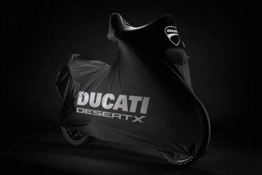 Ducati DesertX Motorradabdecktuch für Innenbereiche schwarz