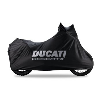 Ducati DesertX Motorradabdecktuch für Innenbereiche schwarz