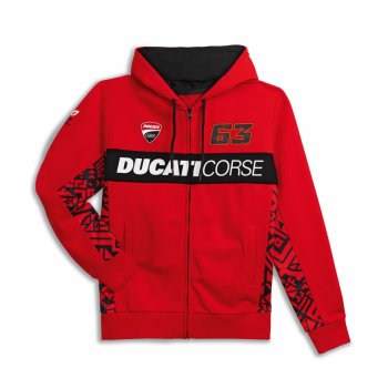 Ducati Dual Pecco Bagnaia 63 Sweatshirt mit Kapuze