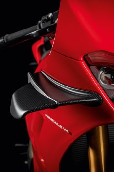 Ducati Panigale V4 Paar Flügelteile aus Kohlefaser matt