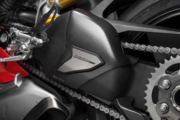 Ducati Schwingenabdeckung aus Kohlefaser und Titan