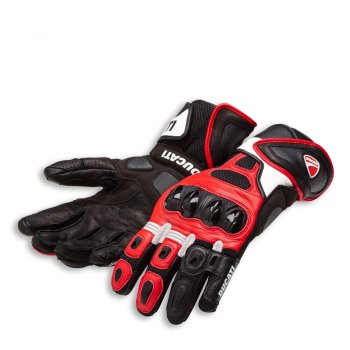 Ducati Speed Air C1 Handschuhe aus Leder rot/weiß
