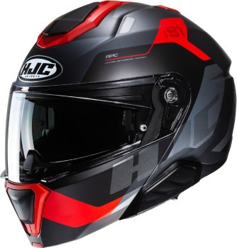 HJC i91 Carst Klapphelm schwarz-rot