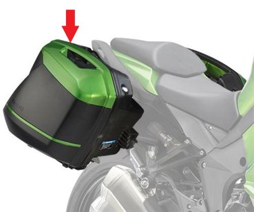 Kawasaki Abdeckung für die Seitenkoffer Candy Lime Green