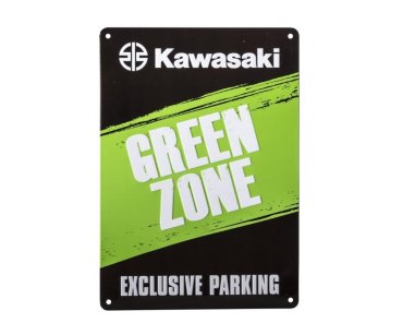Kawasaki Blechschild Parkplatzschild