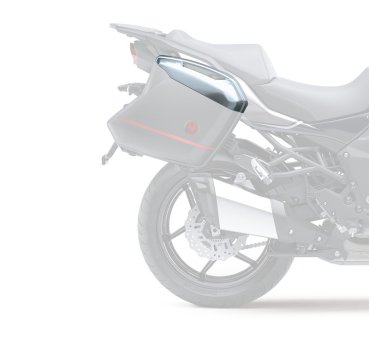 Kawasaki KQR™ 28L Koffer Seitenpanel-Set – Pearl Storm Gray