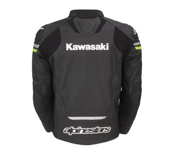 Kawasaki Rome Lederjacke schwarz