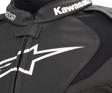 Kawasaki Rome Lederjacke schwarz