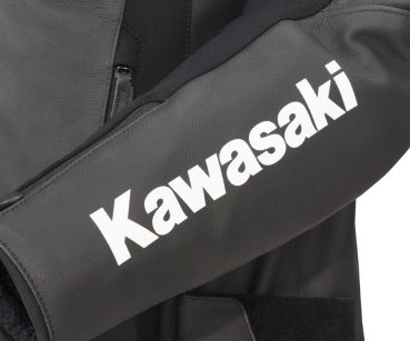 Kawasaki Rome Lederjacke schwarz