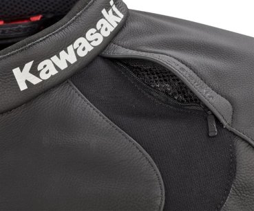 Kawasaki Rome Lederjacke schwarz