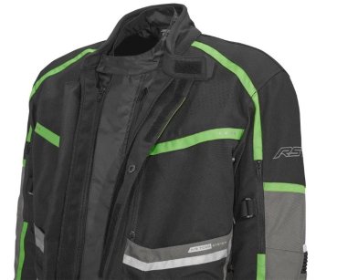 Kawasaki Trier Textiljacke schwarz/grau/grün