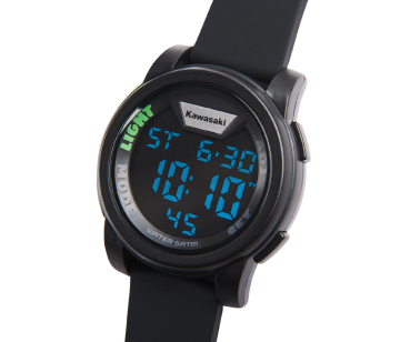 Kawasaki Silikon Armbanduhr schwarz
