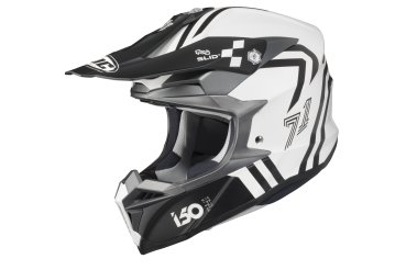 HJC i50 Hex Motocross Helm weiß/schwarz