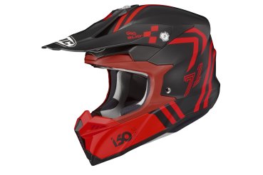 HJC i50 Hex Motocross Helm rot/schwarz