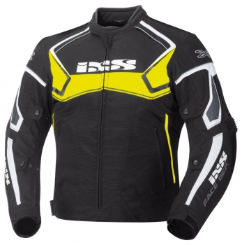 IXS Activo Motorradjacke schwarz-gelb-weiss all Season
