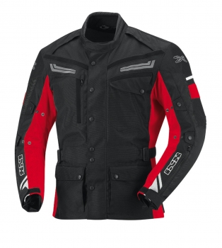 IXS Motorrad Textiljacke Evans schwarz-rot