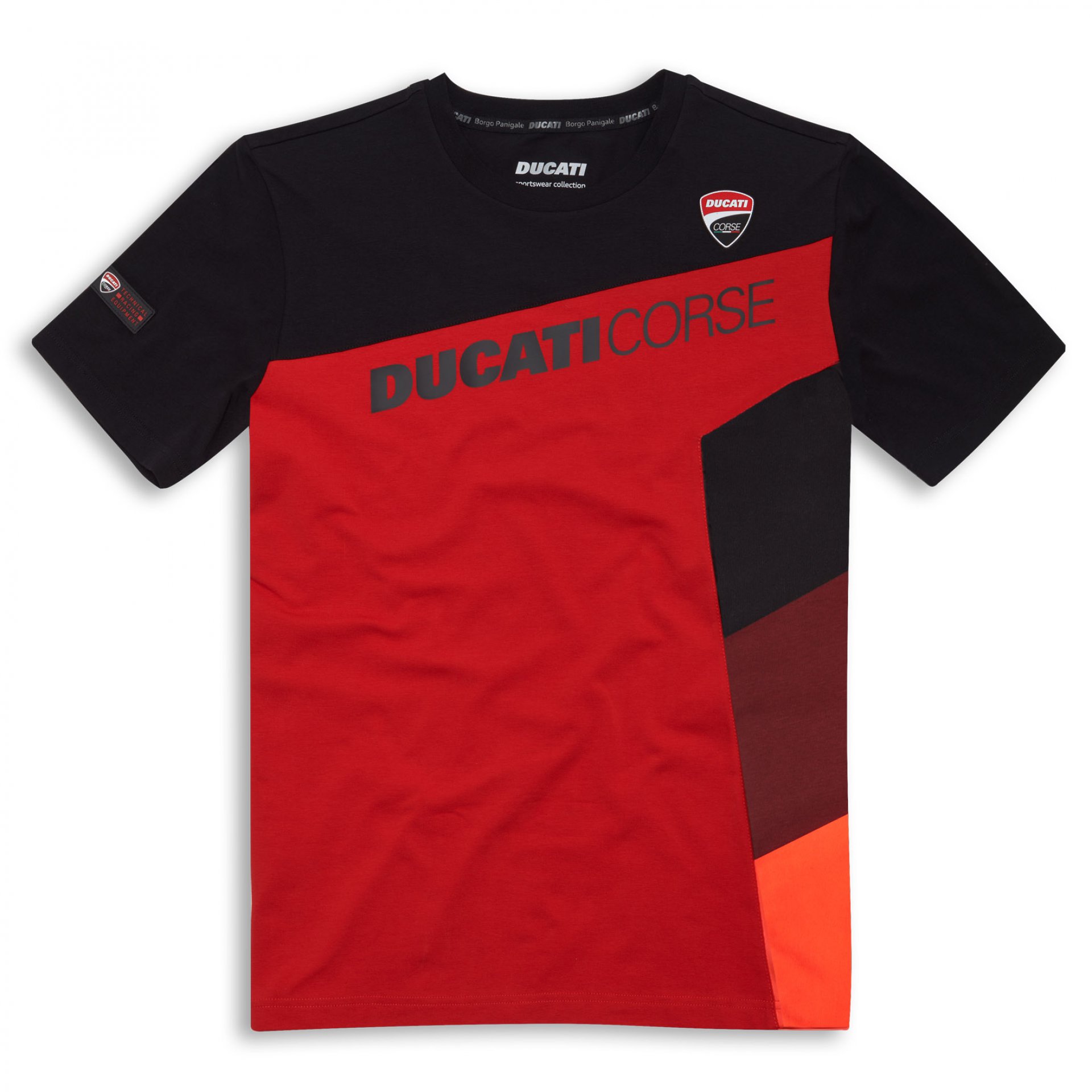 Ducati Corse Men's Cotton T-Shirt – 3 Colors, 8 Sizes, Printed Logo