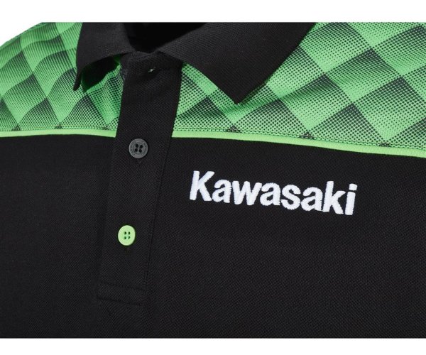Kawasaki Sports Polo Shirt Herren NEU von BikerWorld