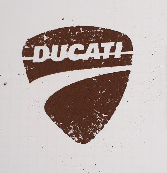 Ducati Kakao Schablone aus Edelstahl