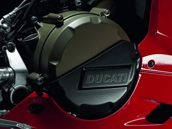 Ducati Schutz aus Kohlefaser für Kupplungsdeckel schwarz matt