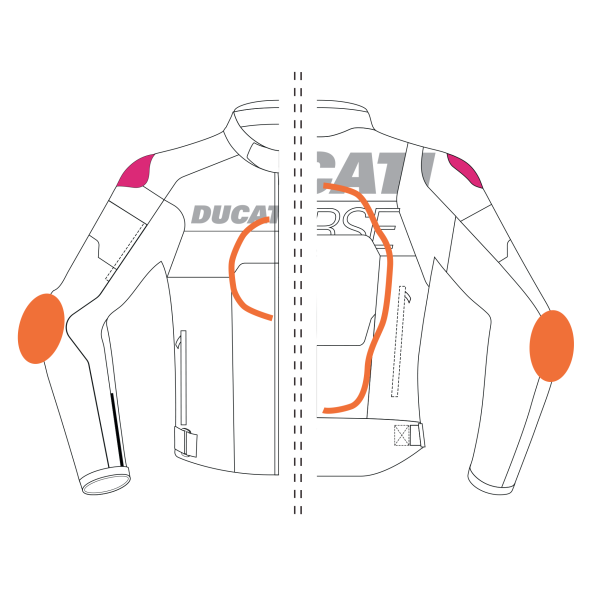 Ducati Corse C5 Herren Lederjacke perforiert