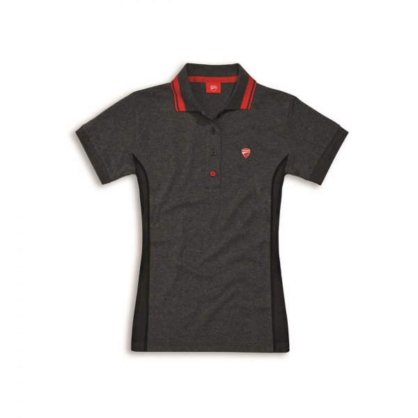 Ducati Damen Polo D-Attitude grau