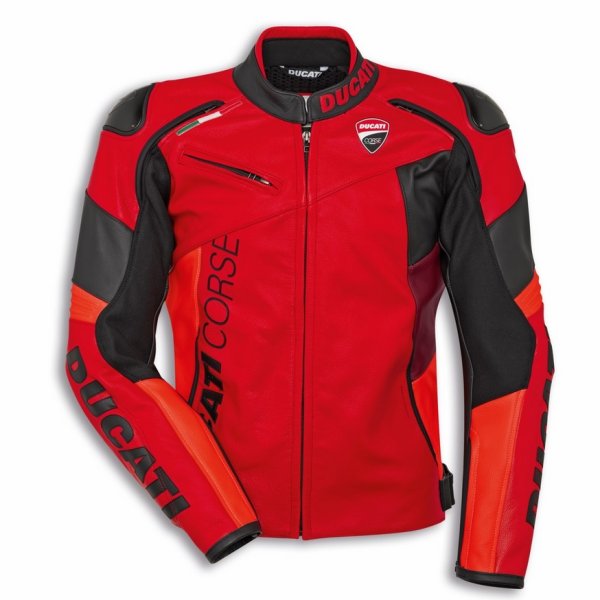 Ducati Corse C6 Lederjacke rot perforiert