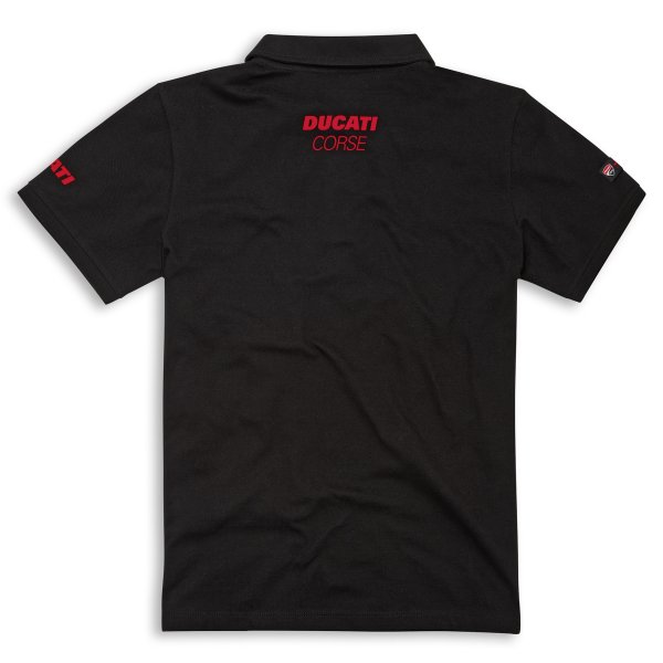 Ducati Corse Track kurzärmeliges Poloshirt schwarz