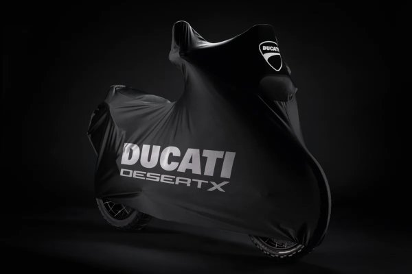 Ducati DesertX Motorradabdecktuch für Innenbereiche schwarz