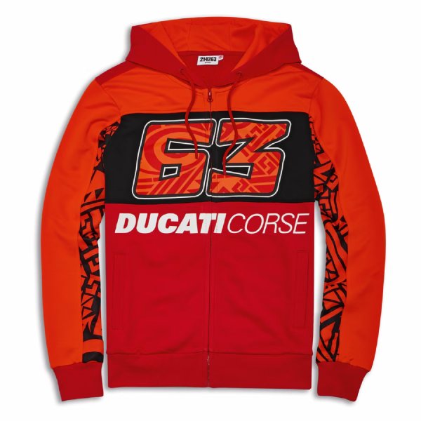 Ducati Pecco Bagnaia 63 - Sweatshirt mit Kapuze