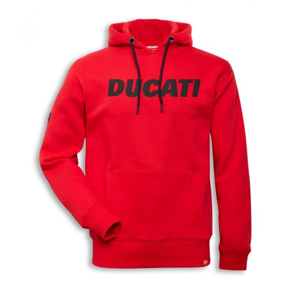 Ducati Logo Sweatshirt mit Kapuze rot