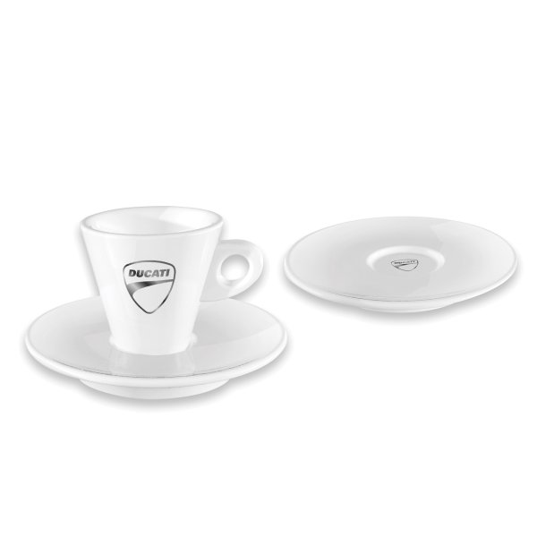 Ducati Essential Set mit 6 Espressotassen weiß