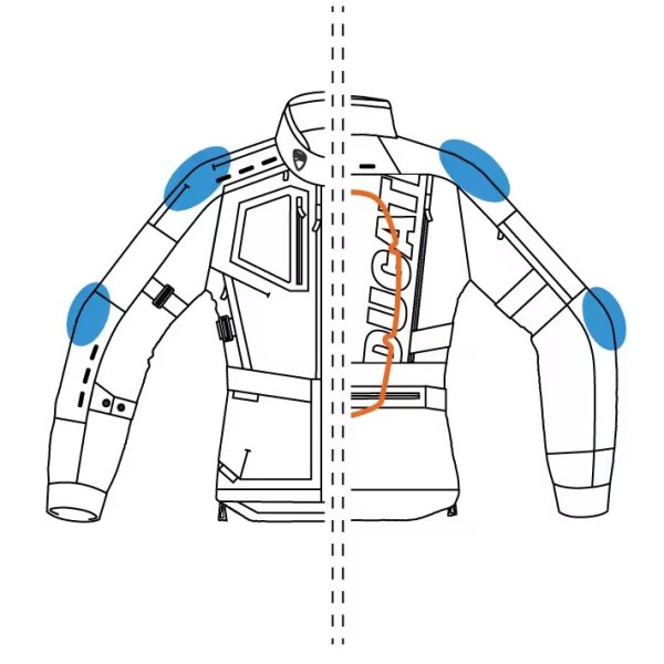 Ducati Strada C5 Damen Stoffjacke Gore-Tex®