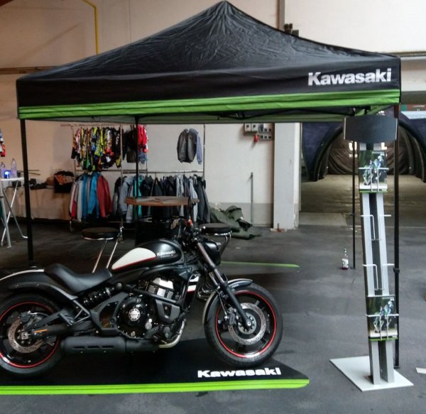 Kawasaki Party Pavillon Easy Up Zelt schwarz