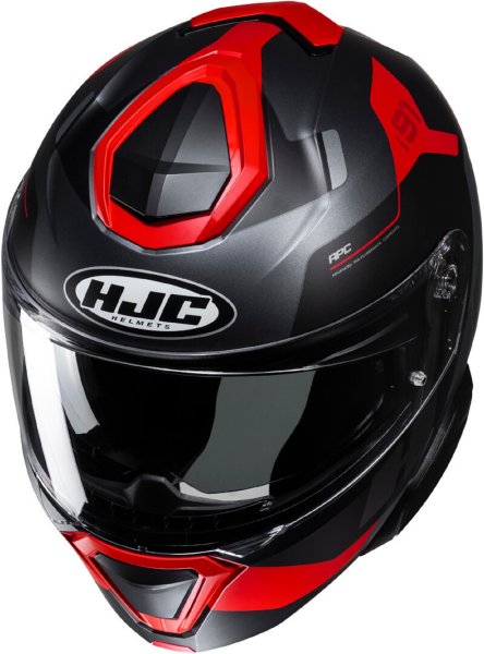 HJC i91 Carst Klapphelm schwarz-rot