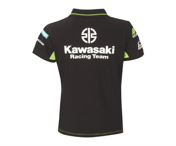 Kawasaki MX Damen Poloshirt schwarz