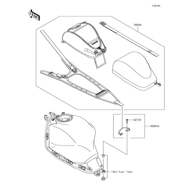 Kawasaki Tankrucksack-Halterung Kit – Ninja 650 & Z650
